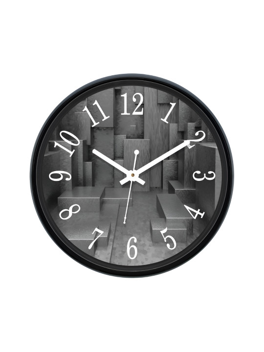 Aura RANDOM Printed Round Shaped Sweep Silent Movement Contemporary Wall Clock