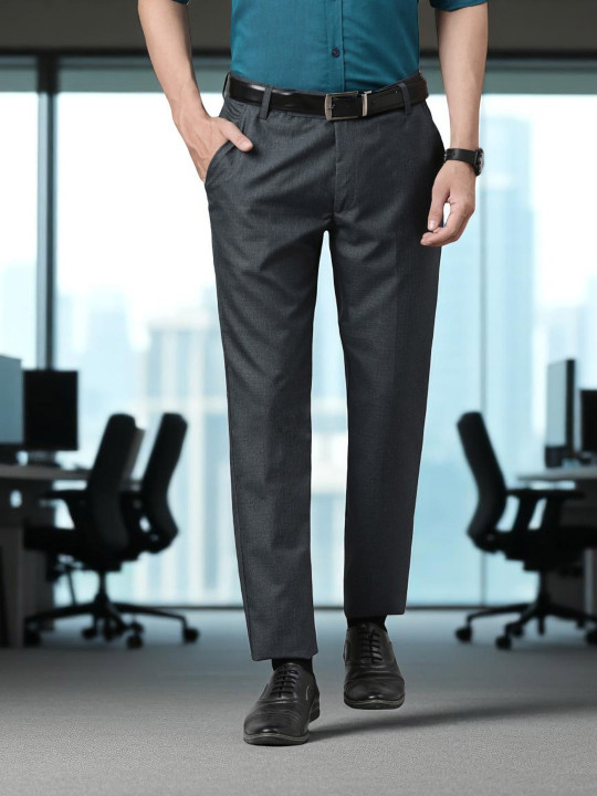 THE SOUL PATROL Men Smart Slim Fit Trouser