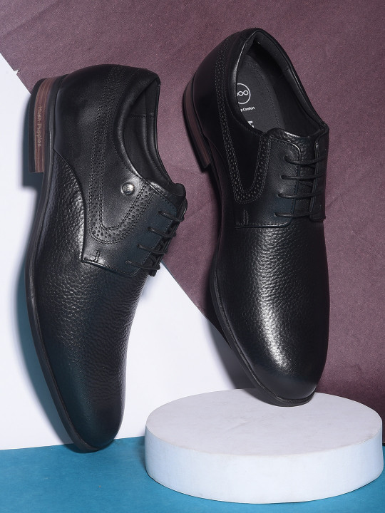 Hush Puppies Men Textured Formal Derbys