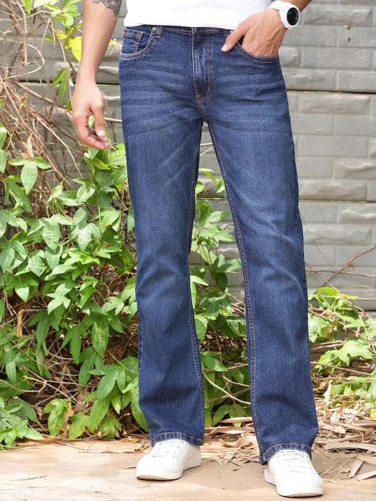 Men Smart Bootcut Clean Look Light Fade Stretchable Jeans deal from myntra