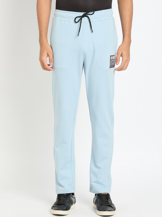Club York Men Typography Printed Cotton Mid Rise Track Pants