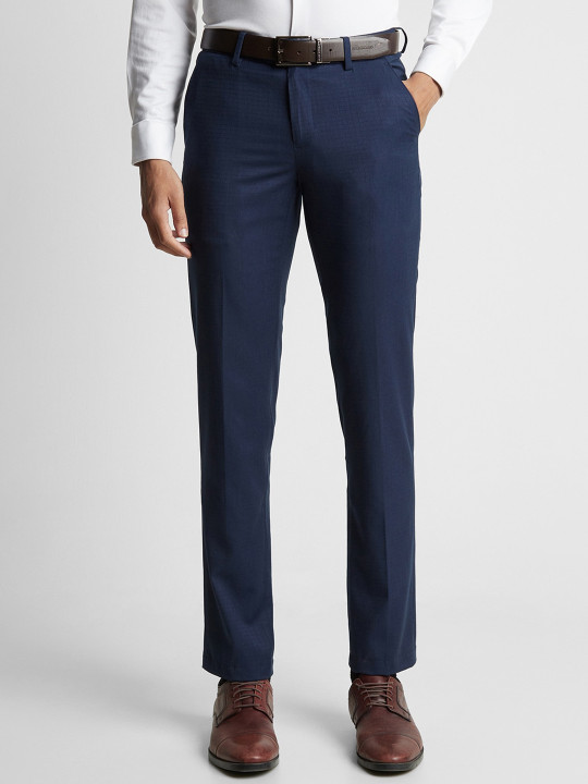 Peter England Elite Men Mid-Rise Slim Fit
