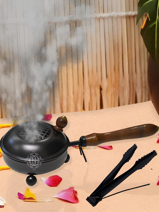 DSH Crafting Your Curiosity Metal Easy to Clean Durga Puja Dhoop Dani