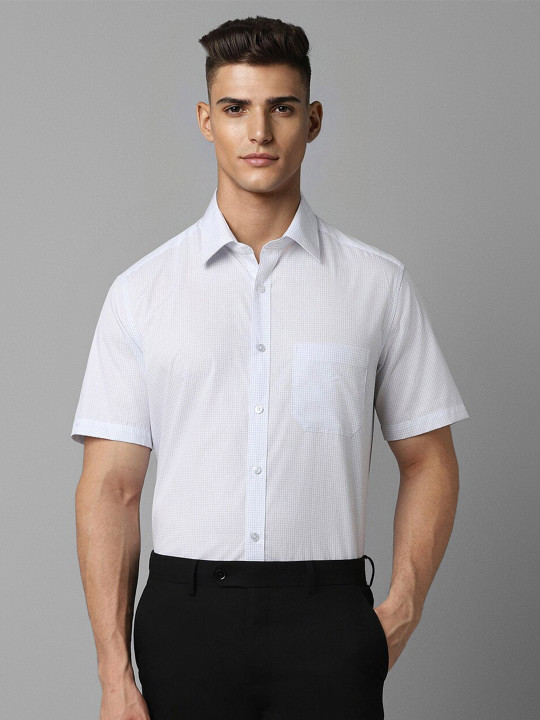 Louis Philippe Classic Checked Pure Cotton Formal Shirt