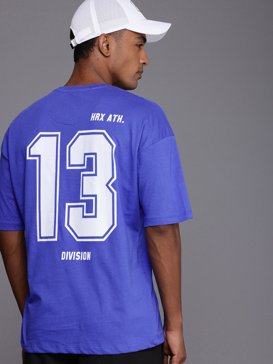 HRX by Hrithik Roshan Men Typography Printed Pure Cotton Oversized T-shirt