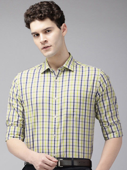 Park Avenue Slim Fit Checked Formal Shirt