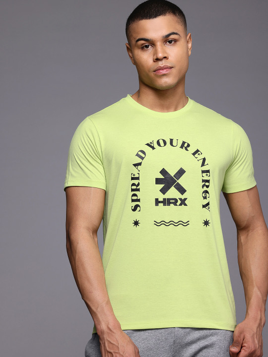 HRX by Hrithik Roshan Men Typography Printed Yoga T-shirt