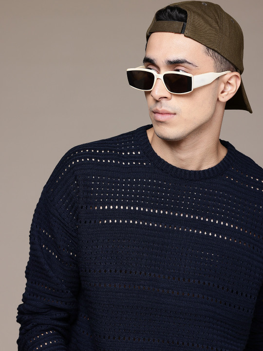 Roadster The Lifestyle Co. Open Knit Acrylic Pullover