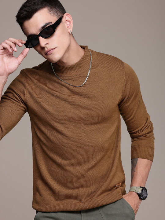 Roadster The Life Co. Turtle Neck Pure Acrylic Pullover