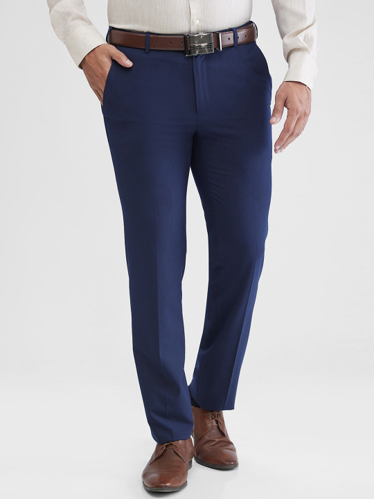 Raymond Men Slim Fit Mid-Rise Easy Wash Formal Trousers