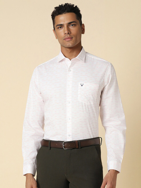 Allen Solly Slim Fit Abstract Printed Full Sleeves Formal Shirt