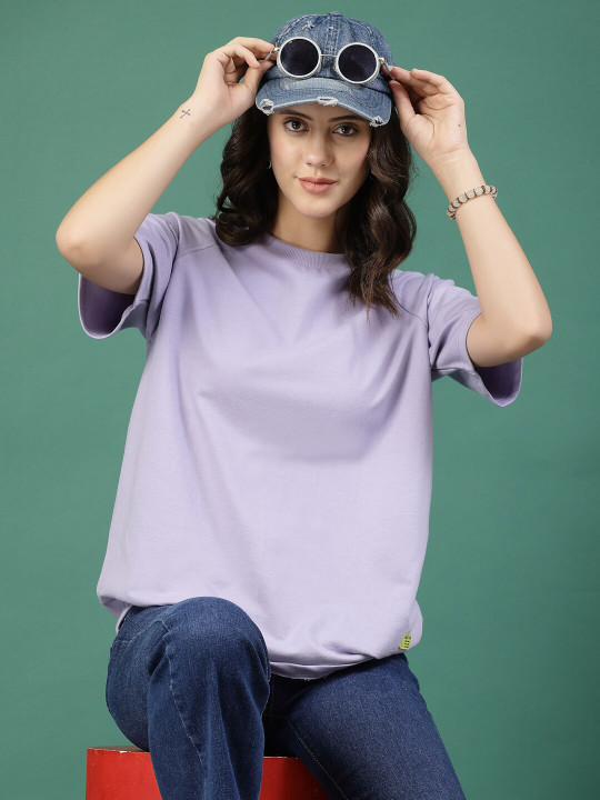 Rigo Pure Cotton Printed Drop-Shoulder Sleeves T-shirt