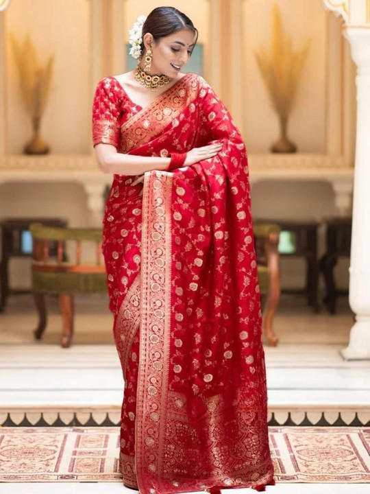 BAESD Floral Zari Silk Blend Saree