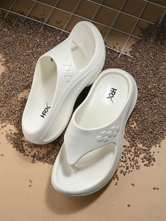 HRX by Hrithik Roshan Men Off White Thong Flip-Flops