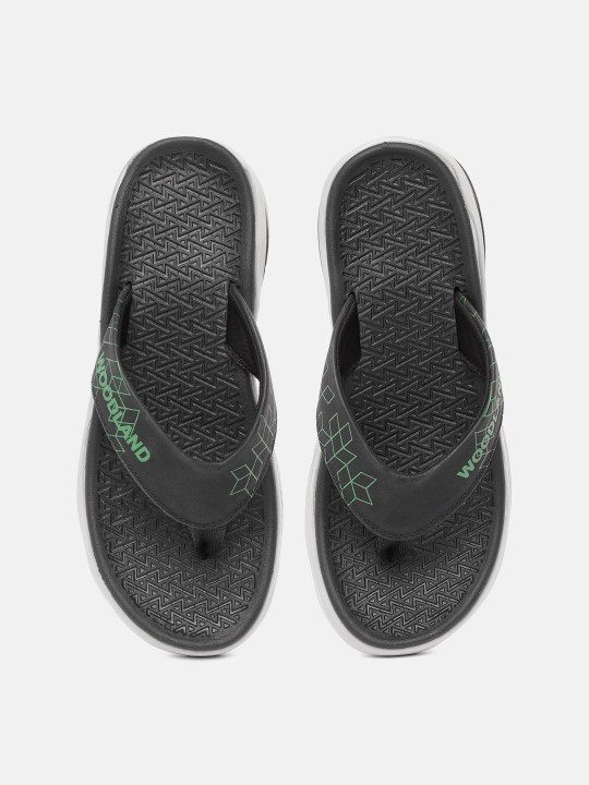 Woodland Men Printed Thong Flip-Flops