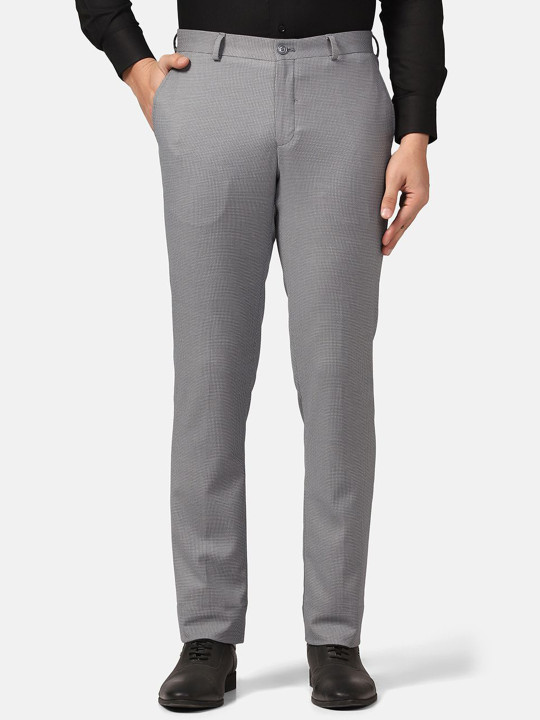 Blackberrys Men Classic Slim Fit Low-Rise Trousers