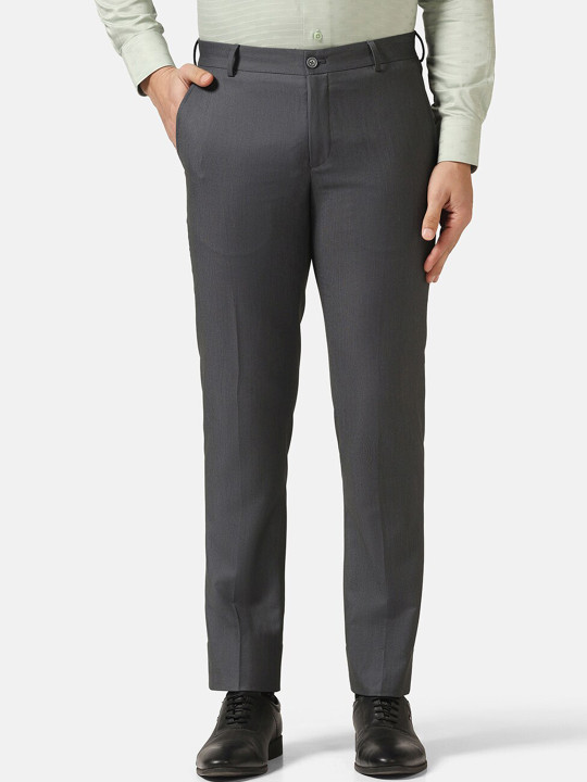 Blackberrys Men Classic Slim Fit Low-Rise Trousers