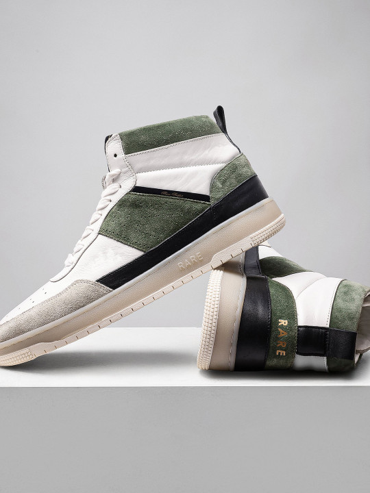 RARE RABBIT Men Horizon Colourblocked Leather Sneakers