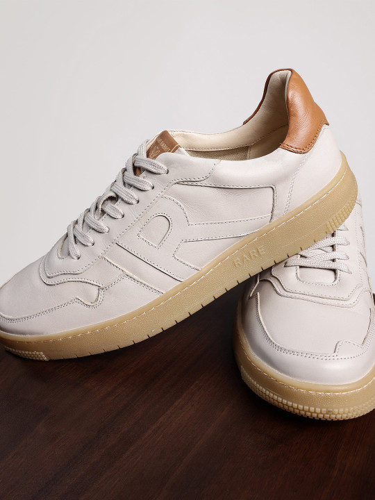RARE RABBIT Men Nebula Textured Leather Sneakers
