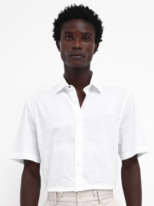 RARE RABBIT Men Pesca Boxy Checked Slim FIt Shirt
