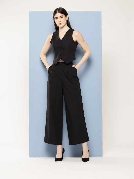 Chemistry Pure Cotton V-Neck Waistcoat with Trousers Co-Ords