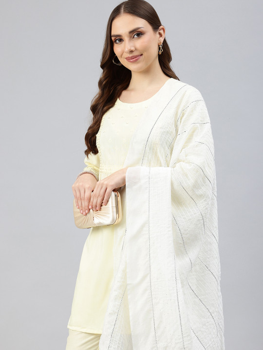 swatika Embroidered Dupatta with Sequinned