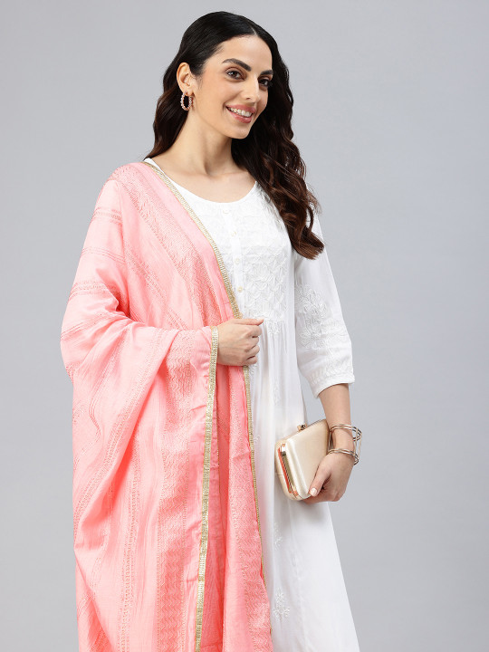 swatika Embroidered Dupatta with Sequinned