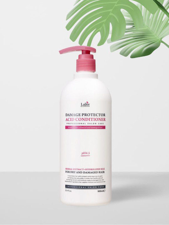 Lador Damage Protector Acid Conditioner with Silk Protein for Damaged Hair - 900ml