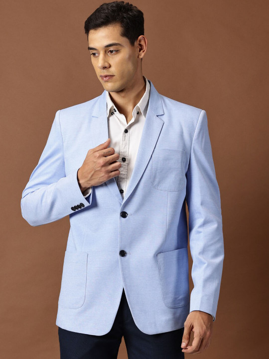 INVICTUS Solid Slim-Fit Single-Breasted Formal Blazer