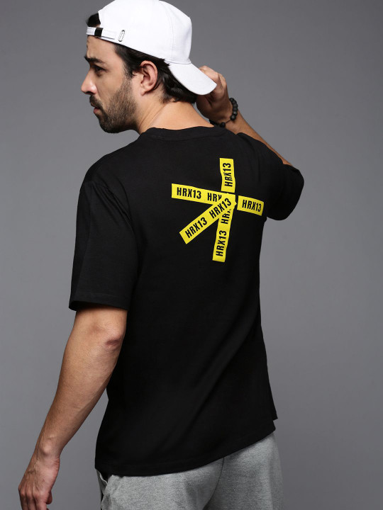HRX by Hrithik Roshan Men Typography Printed Round Neck T-shirt