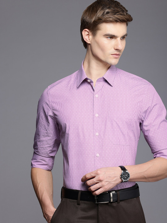 Louis Philippe Men Slim Fit Easy to Iron Premium Cotton Full Sleeve Formal Shirt