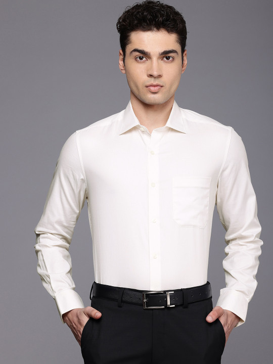 Louis Philippe Men Classic Fit Easy to Iron Premium Cotton Full Sleeve Formal Shirt