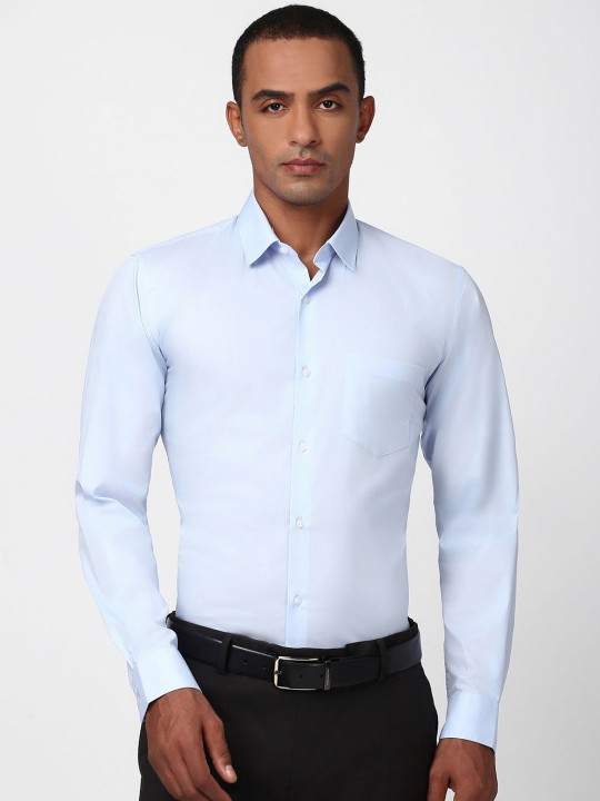 Peter England Men Solid Spread Collar Formal Shirt