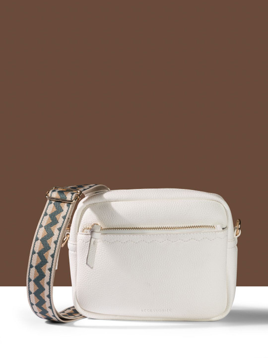 Accessorize Women Solid PU Structured Sling Bag