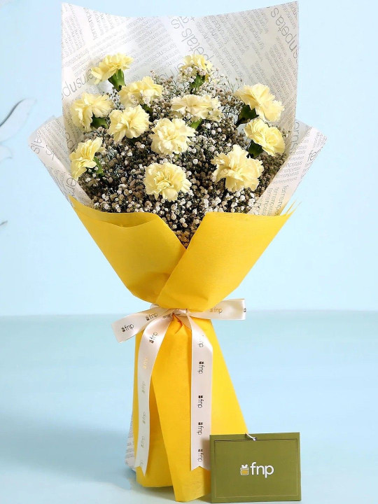 fnp Yellow 12 Pieces Roses Fresh Flowers Bouquet