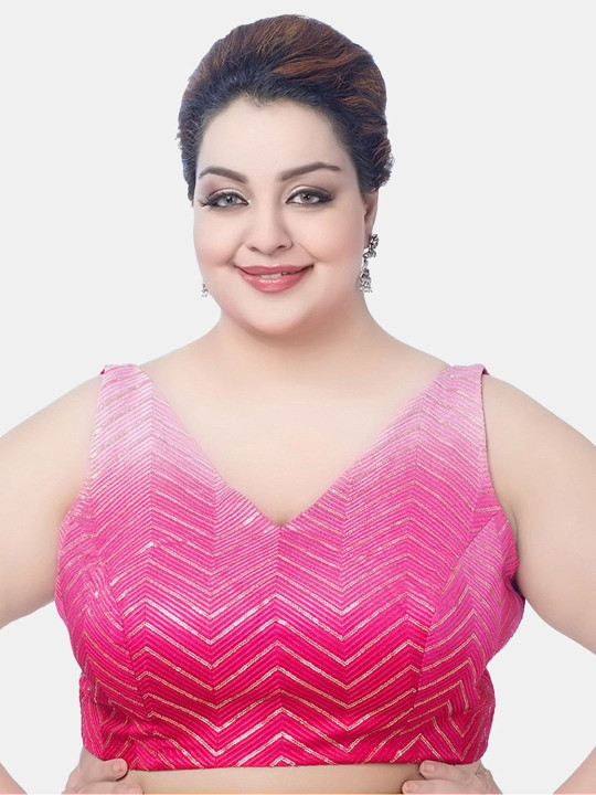 Biyu Embellished Readymade Silk Saree Blouse