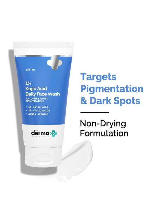The Derma co. 1% Kojic Acid Face Wash-Reduces Dark Spots Pigmentation & Blemishes 150ml