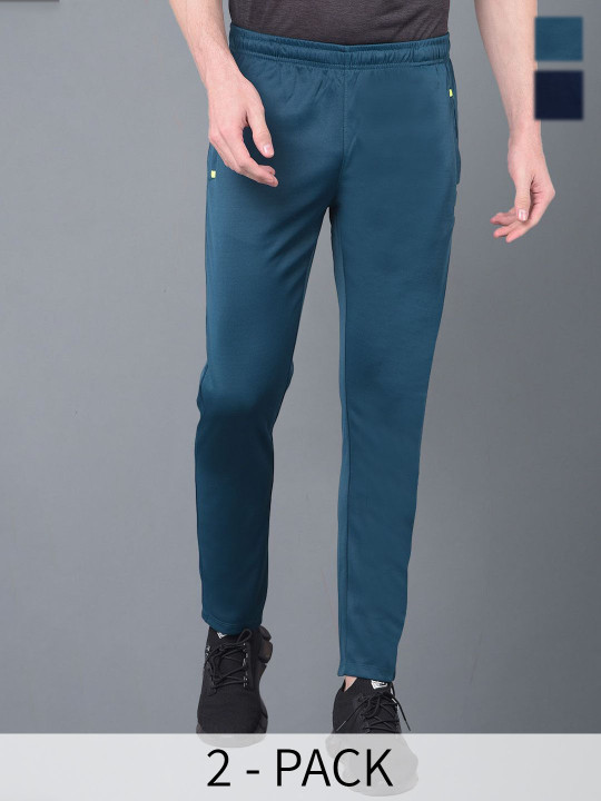 Force NXT Men Microfiber Anti Viral Anti Odour Cool Pack Of 2 Sports Track Pant