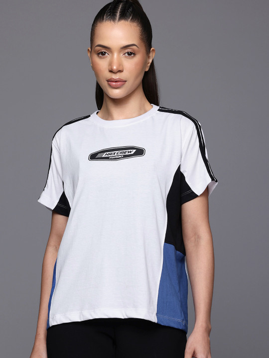 HRX by Hrithik Roshan Lifestyle Brand Logo Print Drop-Shoulder Sleeves T-shirt