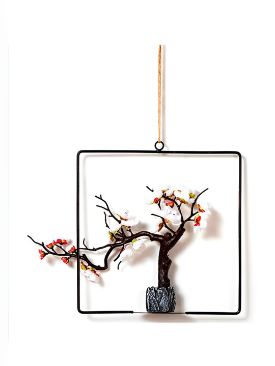 VAH Kya Bat Hai Black & White Artificial Planter Wall Decor Hangings