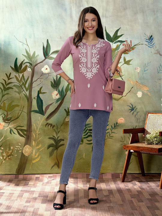 Anouk Ethnic Motifs Ethnic Motifs Embroidered Short Kurti