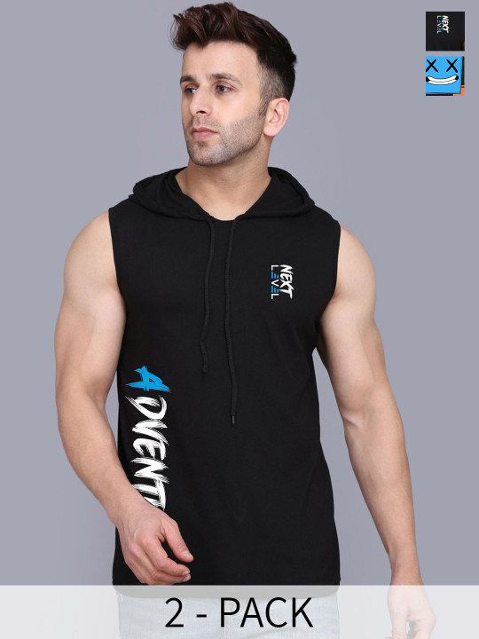 SLOWLORIS Pack Of 2 Printed Gym Innerwear Vests