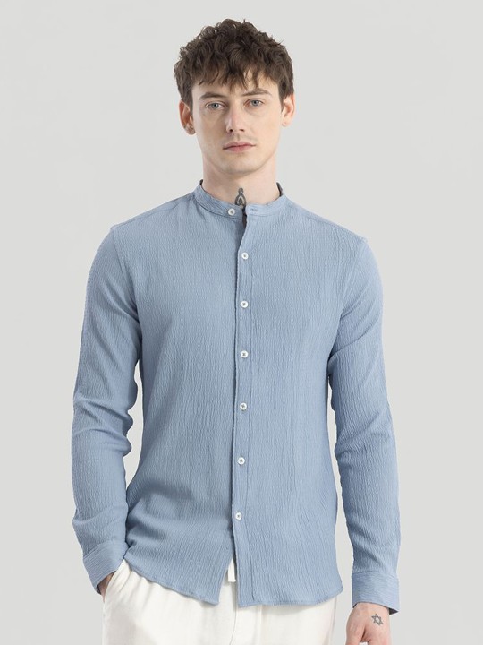 Men Standard Slim Fit Opaque Striped Casual Shirt deal from myntra