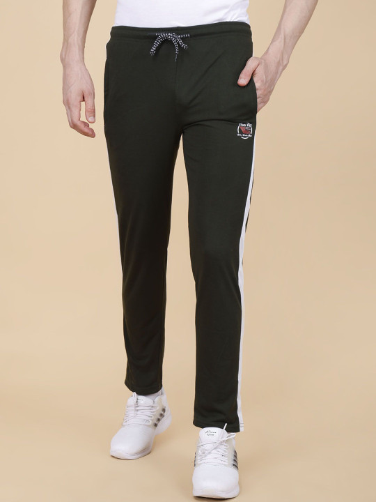 STARFOX Men Slim- Fit Cotton Mid Rise Track Pant