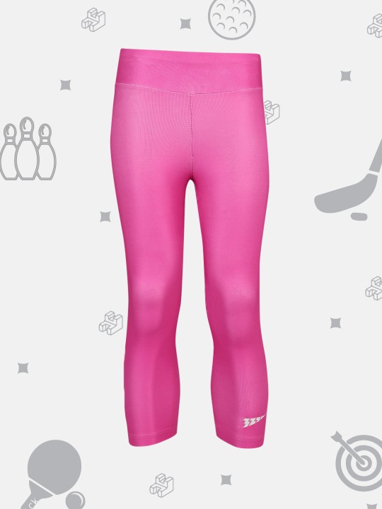 Girls Pink 3/4 Length Tights 5-6Y