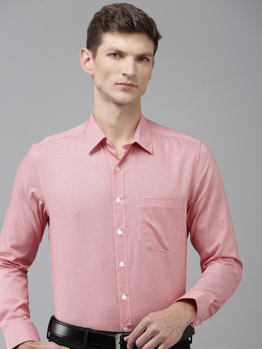 Louis Philippe Men Slim Fit Easy to Iron Premium Cotton Full Sleeve Formal Shirt
