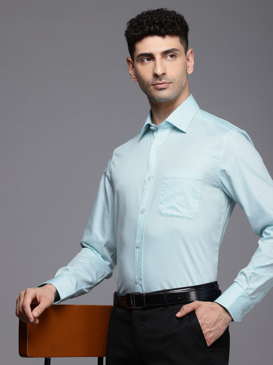 Louis Philippe Classic Checked Pure Cotton Formal Shirt