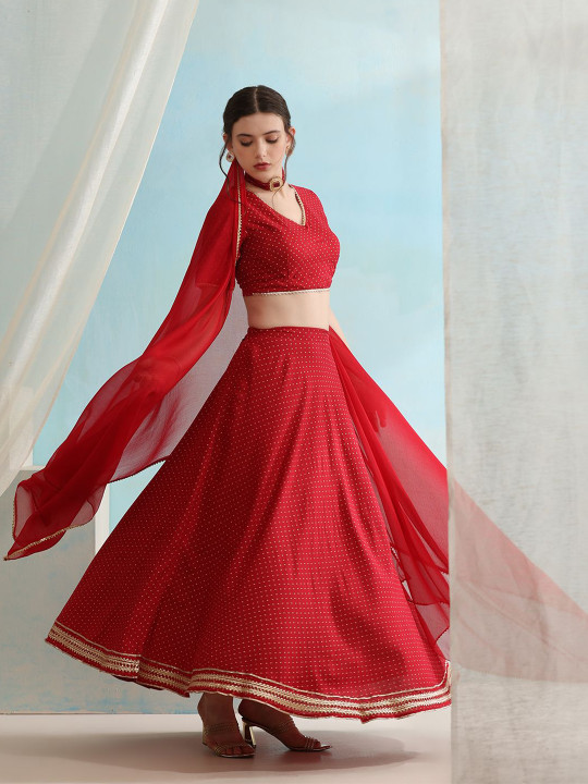 Khushal K Printed Ready To Wear Lehenga & Blouse With Dupatta