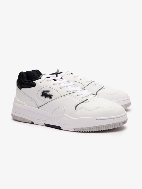Lacoste Men Lineshot Contrasted Collar Leather Sneakers