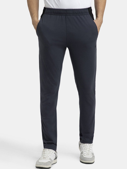 Jockey Combed Cotton Rich Slim Fit Trackpant with Zipper Media Pocket-AM75
